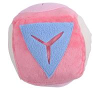 LALADEFIEE Interactive Rabbit Food Dispensing in Pink Cloth Ball Shape with Smooth Surface, Stimulates Natural Foraging Behaviour and Reduces Digestive Discomfort, Suitable for Indoor Cages