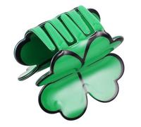 LALADEFIEE Irish Shamrock Hair Claw Clip Green Four Leaf Clover Barrette for Teen St Patrick’s Day Party Favor Irish Festival Hair Accessory