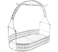 LALADEFIEE Iron Coffee Cup Holder Drying Rack with Convenient Design and Quick Drainage, Stylish Storage Shelf Holds 6 Cups, Sugar Jar, Milk Jug, and Teapot for Living Room Or Bar Use