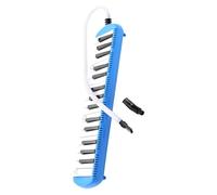 LALADEFIEE Key Professional Melodica with Mouthpiece Tube for Beginners Electronic Piano Keyboard with Built Sound Effects and Rhythms Blue-white Portable Wind Instrument for Music Practice