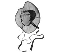 LALADEFIEE Korean Traditional Hat Black Net Yarn Flat Top Headdress Lightweight Breathable Stage Cap for Boys Cultural Heritage Costume Accessory