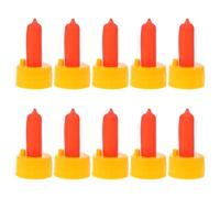 LALADEFIEE Lamb Feeding Nipples with Anti-Biting Feature Silicone Animal Nursing Bottle Convenient to Livestock in Red 10pcs for Newborn Animals