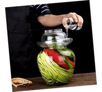 LALADEFIEE Large Capacity Glass Fermentation Jar for Pickle and Food Storage Transparent Sealed Kitchen Container for Vegetables Suitable for Preserves Jams and Pickled Carrots Random Style