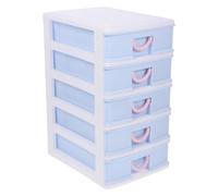 LALADEFIEE Large Capacity Multi-layer Plastic Desktop Storage Drawer with 5-tier Design for Stationery and Makeup Supplies, Sturdy Classified Storage Box Suitable for Office and Home Desk