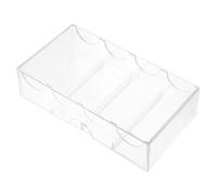 LALADEFIEE Large Capacity Poker Chip Case with Four-Grid Design, Acrylic Storage Box for Texas Poker Chips and Small Items, Convenient for Classification Management and Easy to View Stored