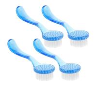 LALADEFIEE Large Exfoliating Face Cleaning Brush Set 4PCS Deep Pore Scrub with Cap Gentle for Skin Types Suitable for Wet or Dry Brushing Random Color