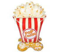 LALADEFIEE Large Inflatable Popcorn Balloon Standing Foil Balloon Reusable Photo Prop for Movie Night Halloween Carnival Party Decorations