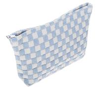 LALADEFIEE Large Portable Makeup Organiser Fashionable Design for Storing Cosmetics and Knitting Fabric Material with Secure Zipper Closure Reusable Cosmetic Pouch for Women