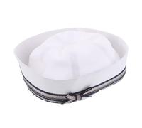 LALADEFIEE Lightweight Women S Sailor Hat with Bowknot for Role Play and Themed Events Comfortable Navy Admiral Cap Head Circumference Fashionable Captain Cosplay Party Headwear