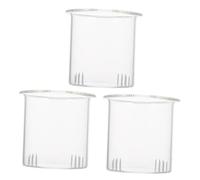 LALADEFIEE Loose Tea Infuser 3Pcs Glass Strainers with Detachable Fine Mesh Filters Replacement Parts for 1000Ml Teapot Brewing at Home