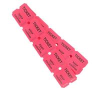 LALADEFIEE Lottery Tickets 100Pcs Red Small Paper Tickets for Fundraiser Carnival Classroom Reward Prize Draw Activities