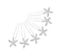 LALADEFIEE Luxury Rhinestone Hair Accessories Set 6pcs Bridal Crystal Clips for Wedding Decorative Hair