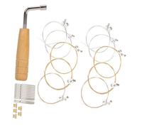 LALADEFIEE Lyre Harp String Replacement with Metal Pegs and Tuning Wrench for Professional Lyra Harps Sturdy Strings with Balanced Tension for Resonant Sound and Reliable Performance