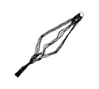 LALADEFIEE Macrame Ukulele Hanger Wall Instrument Holder Handwoven Guitar Wall Mount for Stable Storage and Easy Installation Practical Decorative Basket for Ukulele and Guitar Display Black