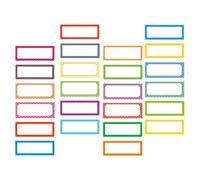 LALADEFIEE Magnetic Name Tags Stickers and Magnetic Back 24pcs with Writable Pet Surface Easy to Wipe Flexible Whiteboard Labels for School Supplies and Market Use for Refrigerator