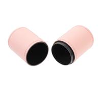 LALADEFIEE Makeup Brush Storage Box in Pink Pu Leather with Sturdy and Convenient Cleaning Features, Sl nd Fashionable Cosmetic Organizer for Dressing Table Or Bathroom Countertop