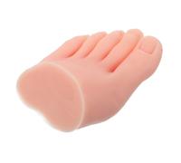 LALADEFIEE Manicure Practice Foot Model Silicone Realistic Flexible Soft for Nail Art Training Salon Supplies Reusable Acrylic Nails Tips for Pedicure Tattoo Practice Tool