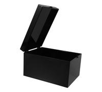 LALADEFIEE Medicine Storage Organizer Box with Lid, Black Pc Sturdy Small Container 12.5x9.2x7.3cm for Pill Bottles and Emergency Supplies, Light-Proof Medication Box for Home and Travel