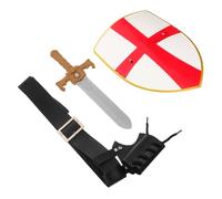 LALADEFIEE Medieval Shield and Set for Knight Pirate Cosplay Renaissance Halloween Costume Accessories for Boys