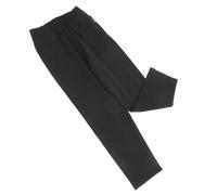 LALADEFIEE Men's Black Cotton Chef Pants, Breathable Culinary Work Trousers with Drawstring Waist, Sturdy Restaurant Workwear for Kitchen Use