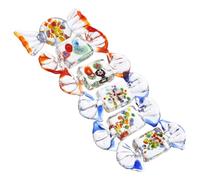 LALADEFIEE Mercury Glass Ornaments Set Festivals Color Christmas and Wedding Such as 6pcs Featuring Lifelike Candy Shape, Glass Material with Elegant Japanese Style