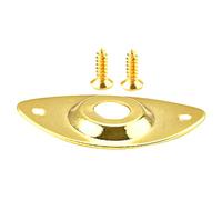 LALADEFIEE Metal Electric Guitar Jack Plates Set Gold Concave Guitar Input Socket Plates Gt20 Hardware Accessories