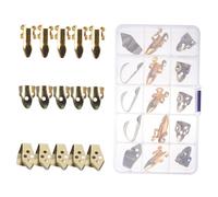 LALADEFIEE Metal Guitar and Banjo Finger Picks Set with Plastic Protectors for Finger and Thumb Practice Tool for Beginners and Professionals Injury Prevention Gold Color Kit