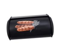 LALADEFIEE Metal Small Drum Bread Box Space-saving Kitchen Storage Case with Sealed Freshness Brushed Metal Container for Home Bakery Coffee Shop Capacity Bin