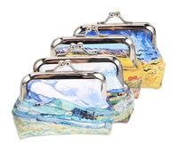 LALADEFIEE Mini Cosmetic Purse Set 4 Pieces Small Decorative Clutch Coin Purse Portable Makeup Bag for Women and Children Travel Handheld Organizer
