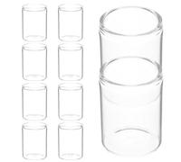 LALADEFIEE Mini Glass Test Tube Vases with High Transparency and Excellent Visual Appeal 10pcs for Succulent Plants for Small Spaces and Bookshelves