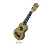LALADEFIEE Mini Ukulele Toy for Boys and Girls, 39cm Beige Four-string Imitation Musical Instrument, Child Ukulele Suitable for Toddlers and Early Music Education
