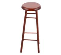 LALADEFIEE Miniature Dollhouse Wooden Bar Stool Dollhouse Furniture Accessory Lightweight Decorative Kitchen Counter High Stool for Scene Enhancement