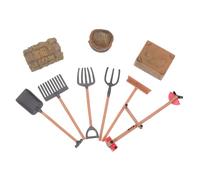 LALADEFIEE Miniature Farm Tool Safe Material Mini Garden for Boy Girl Micro House Decor Accessories Creative Play and Home Ornament