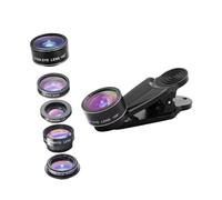 LALADEFIEE Mobile Phone Lens Camera Lens Kit for Smartphone Wide Angle Fisheye Telephoto for Cellphone Photography