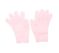 LALADEFIEE Moisturizing Gloves Soft Exfoliating Hand Masks for Dry Skin Care Unisex Gloves for Wrinkles Black Skin and Fine Lines Treatment Pink One