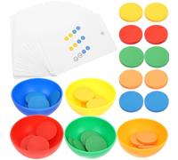 LALADEFIEE Montessori Color Sorting Bowls for, Preschool Matching Game Educational Counting Set for Early Learning and Cognitive Development
