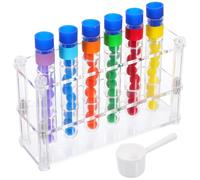 LALADEFIEE Montessori Color Sorting Learning Kit for Rainbow Test Tubes Preschool Math Counting Educational Fine Motor Skills Development Stem Science Exploration