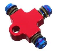 LALADEFIEE Motorcycle Brake Hose Adapter 3 Way Hydraulic Connector with Aluminium Alloy and Titanium Material, Reduces Hose Wear for Electric Bike Brake Line Random Color