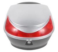 LALADEFIEE Motorcycle Tail Container Silver Luggage Case with Lock Motorbike Rear Box Storage Trunk for Electric Scooter Travel Accessories