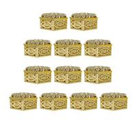 LALADEFIEE Multi-Function Plastic Candy Cases 12Pcs Set Gold Colour 6X3Cm for Christmas Candy Decorations and Party Favors