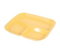 LALADEFIEE Multi-Functional Divided Serving Plate with Compartments for Snacks Fruits and Seasonings Reusable Food Tray for Portion Control and Table Decoration Yellow
