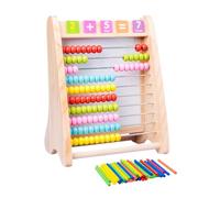 LALADEFIEE Multi-functional Wooden Calculation for Arithmetical Enlightenment Educational Rack Premium Wood Math Learning Tool for Year Old Enhances Computing Skills and Brain Development