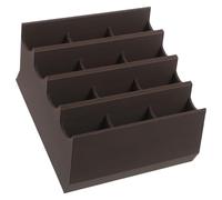 LALADEFIEE Multi-Slot Razor Case with 12-Slots for Secure Storage and Prevention of Accidental Cuts, Brown Pla Barber Blade Organizer for Daily Use and Busy Salon Shifts
