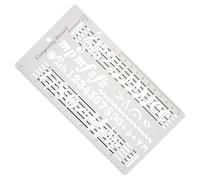 LALADEFIEE Music Manuscript Tool Ruler Stencil Composer Symbols Notation Template for Precise Staff Drawing and Multipurpose Scales Portable Music Composition Accessory