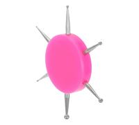 LALADEFIEE Nail Art Dotting Pen 6-in-1 Professional Nail Dotting Tool with Acrylic Handle, Rose Pink Multi-function Dot Painting and Tracing Tool for Home and Salon Use