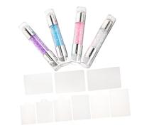 LALADEFIEE Nail Art Stamper Dual-head Silicone Manicure Stampers 4 Sets 16pcs Scrapers for Diy Nail Designs