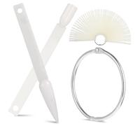 LALADEFIEE Nail Display Sticks Colour Board 200 Pcs with Metal Rings Fan-shaped Easy to Organize for Nail Salons and Personal Practice for Beginners