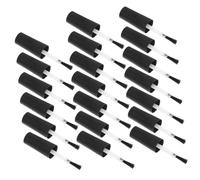 LALADEFIEE Nail Polish Brush Replacement Plastic Handle Comfortable to Grip 20 Pcs with Caps with Soft Artificial Fiber Bristles Easy to Use Brush Covers for Nail Polish Bottle