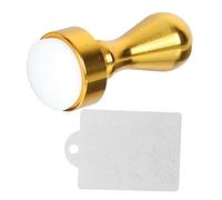 LALADEFIEE Nail Stencils for Nail Art Tip Stamp Art Seal Silicone Head Stamper French Manicure False