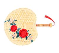 LALADEFIEE Natural Bamboo Handheld Fan Handmade Woven Summer Cooling Fan Lightweight Portable for Outdoor Parties Weddings Gift and Home Decor
